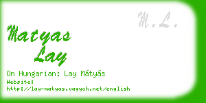 matyas lay business card